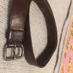 Dark brown leather belt